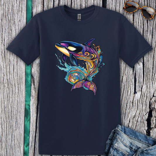 Colorful Orca Whale T-Shirt