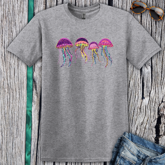 4 Colorful Jellyfish T-Shirt