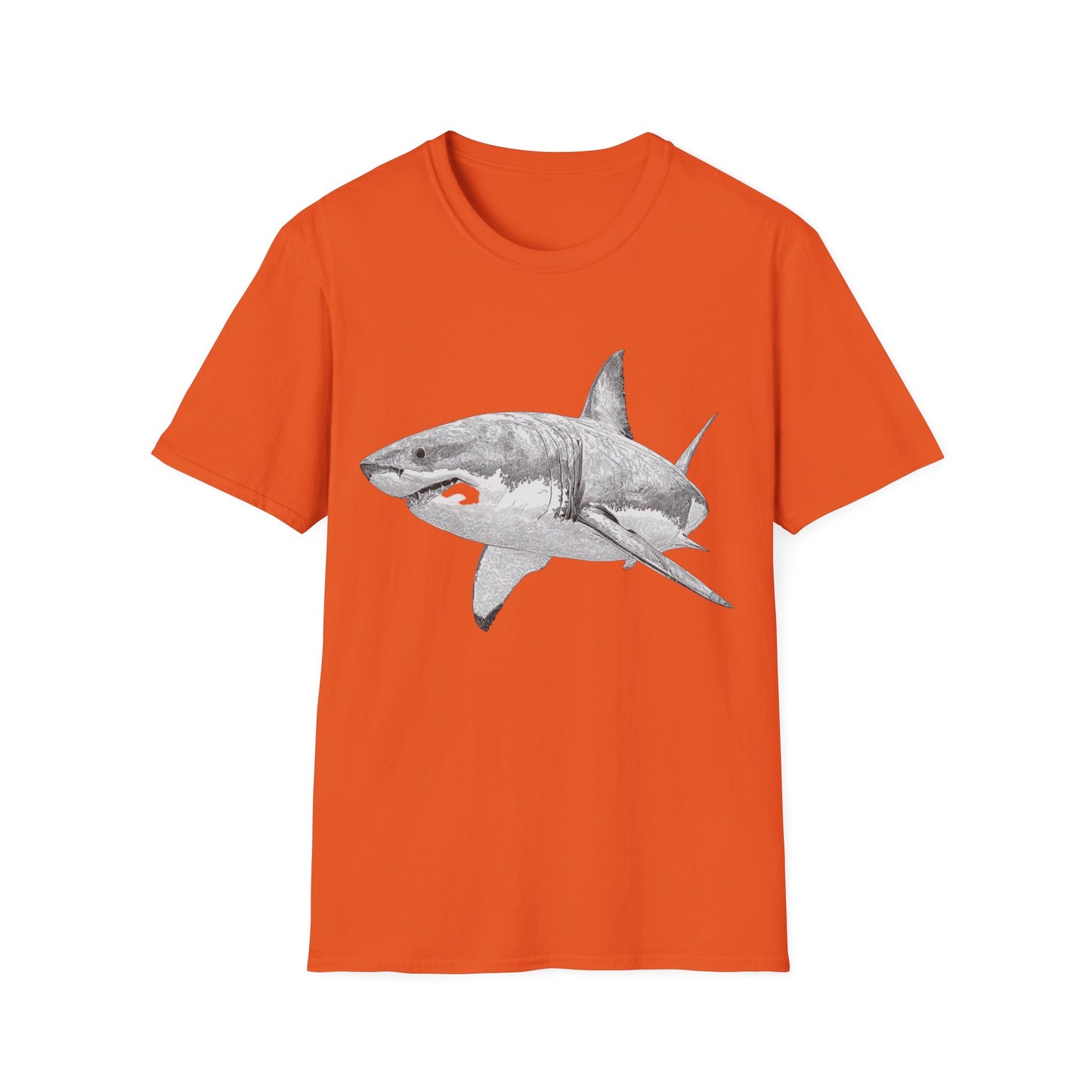White Shark Graphic  T-Shirt