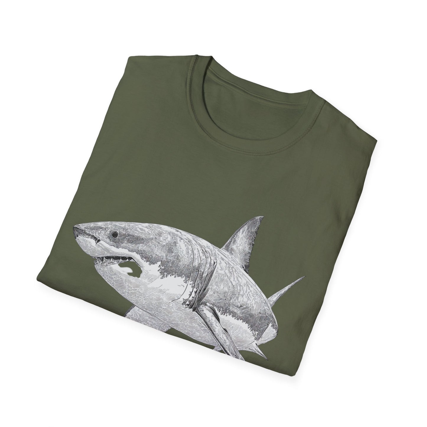 White Shark Graphic  T-Shirt