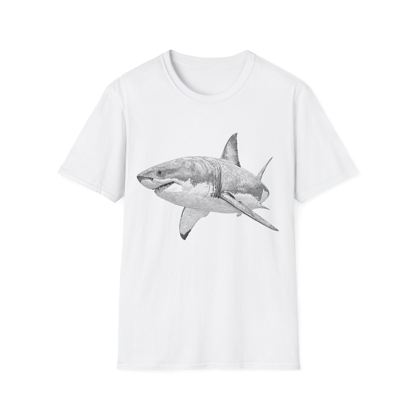 White Shark Graphic  T-Shirt