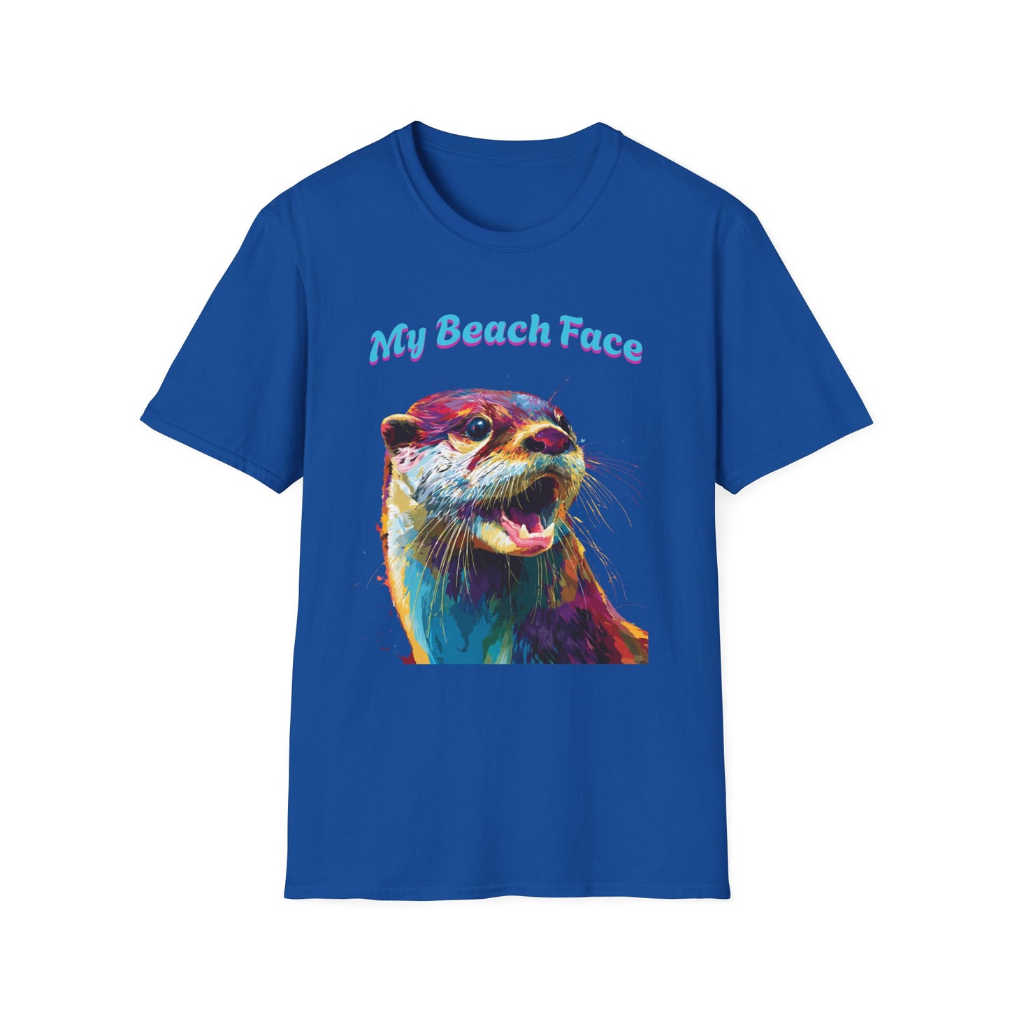 Colorful Otter Beach Face T-Shirt