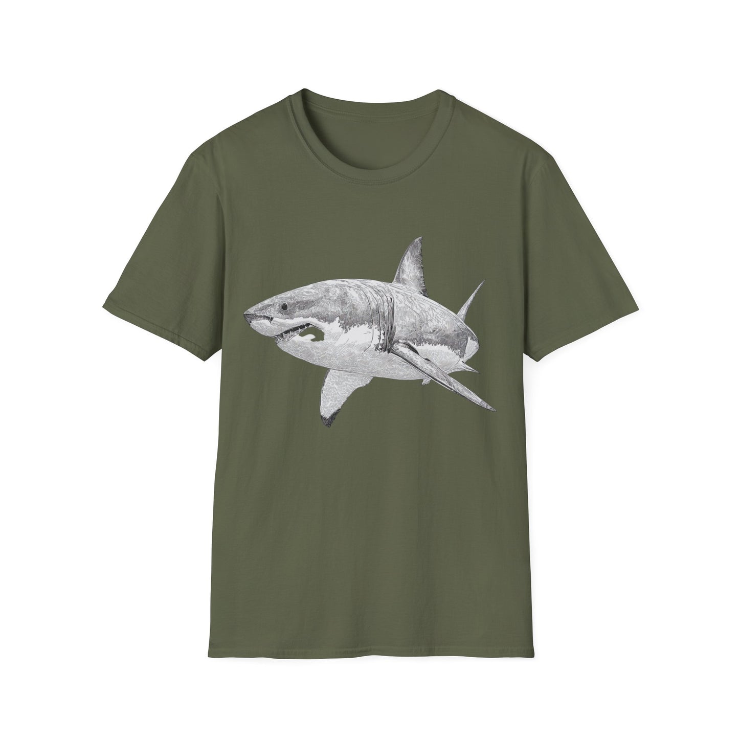 White Shark Graphic  T-Shirt
