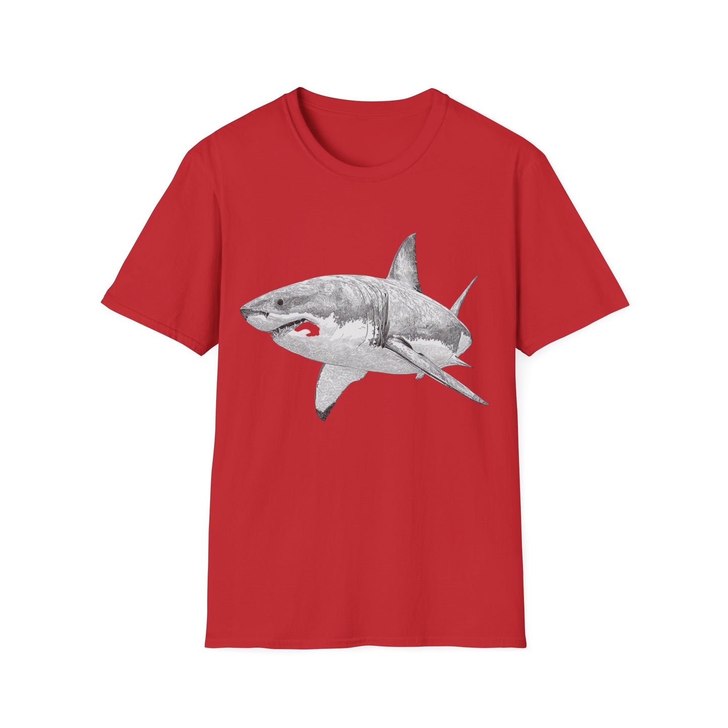 White Shark Graphic  T-Shirt