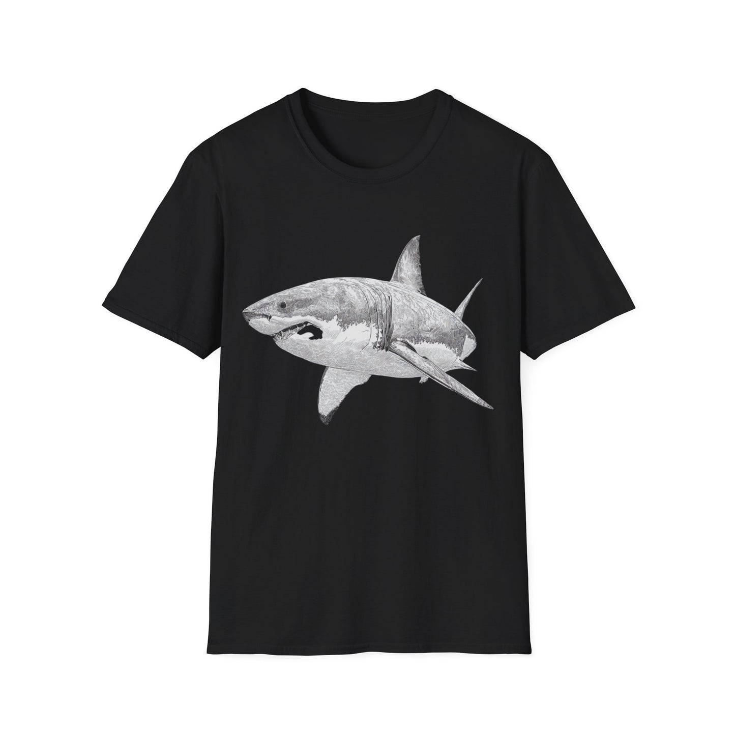 White Shark Graphic  T-Shirt