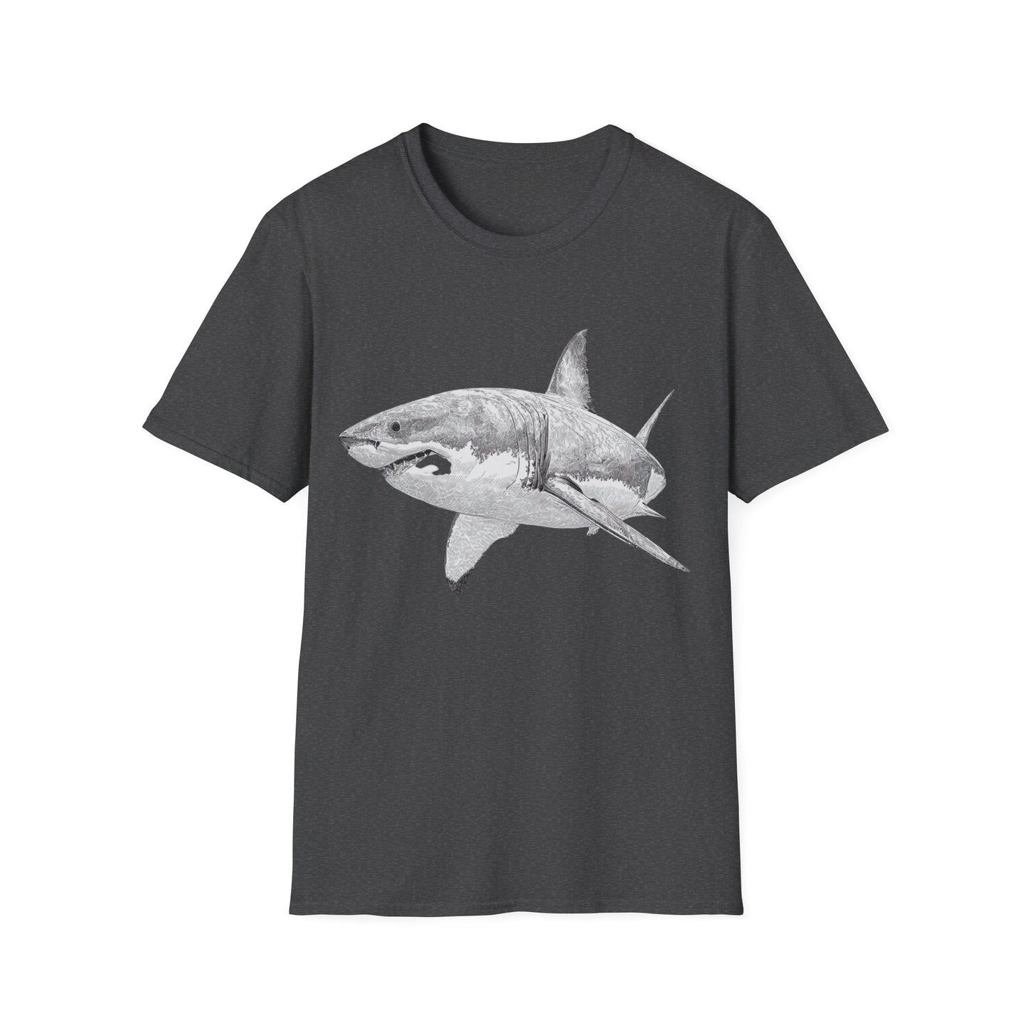 White Shark Graphic  T-Shirt