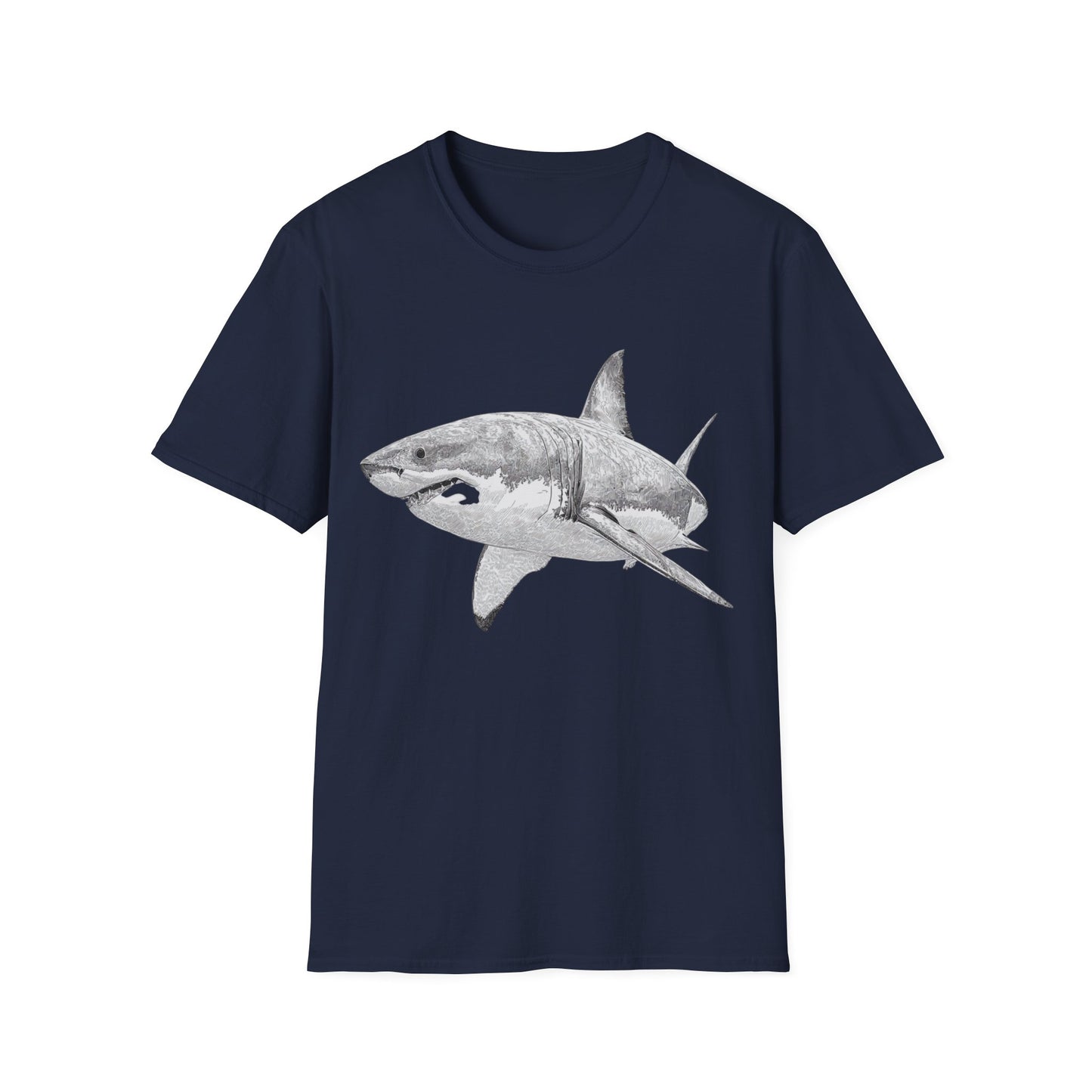 White Shark Graphic  T-Shirt