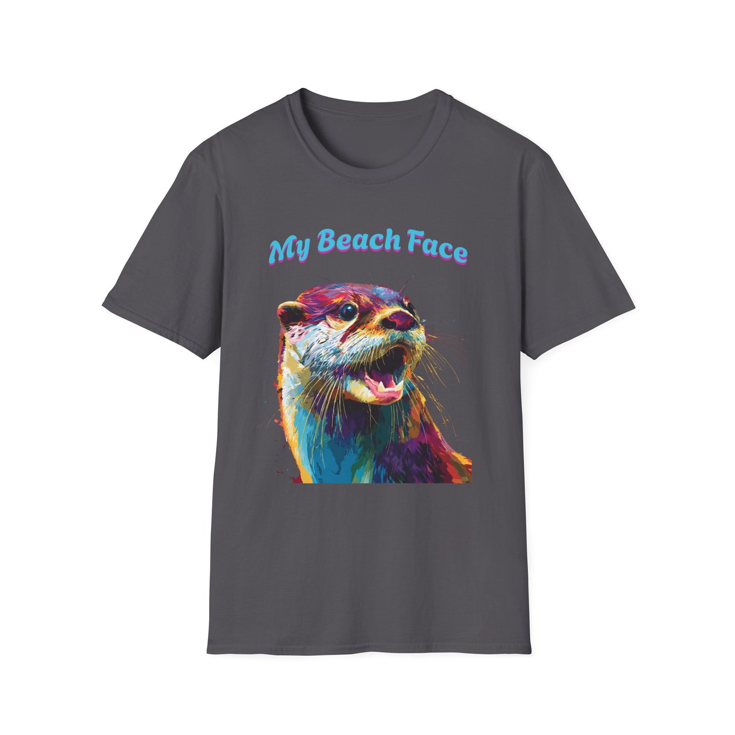 Colorful Otter Beach Face T-Shirt