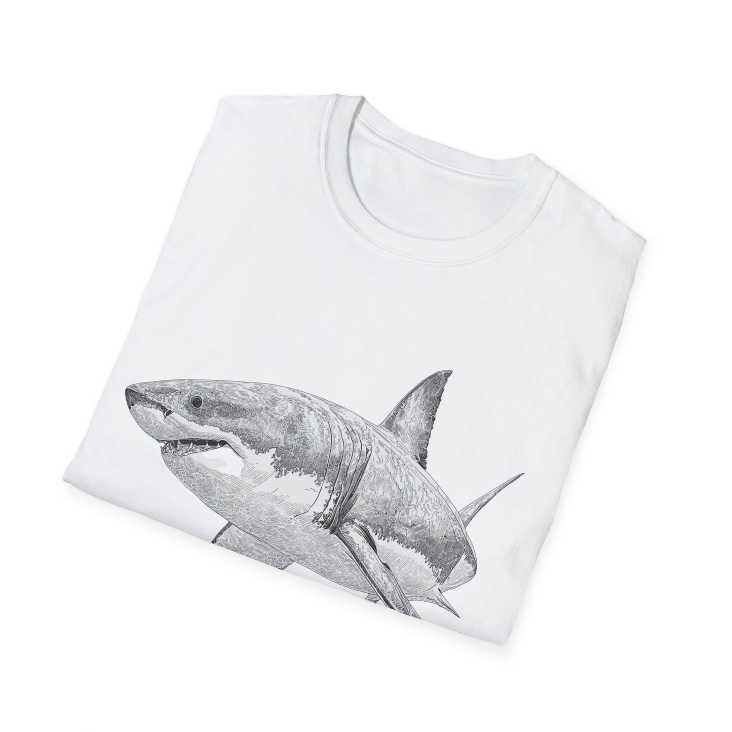White Shark Graphic  T-Shirt