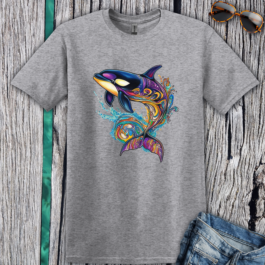 Colorful Orca Whale T-Shirt