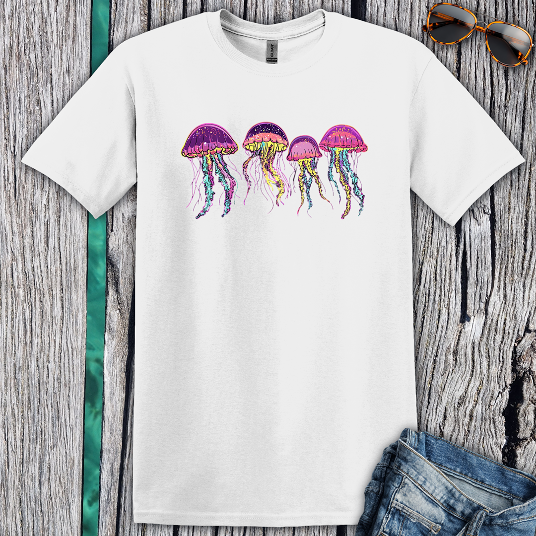 4 Colorful Jellyfish T-Shirt