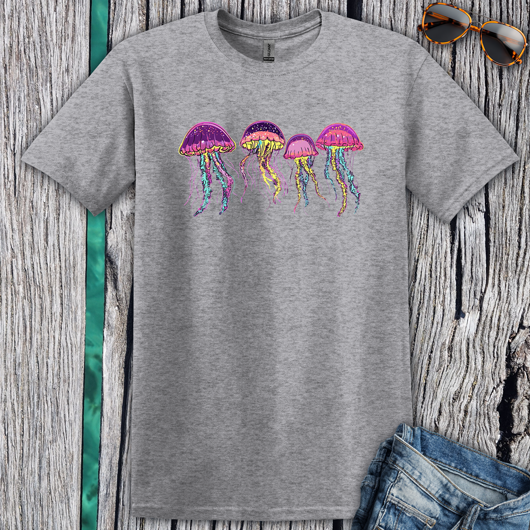 4 Colorful Jellyfish T-Shirt