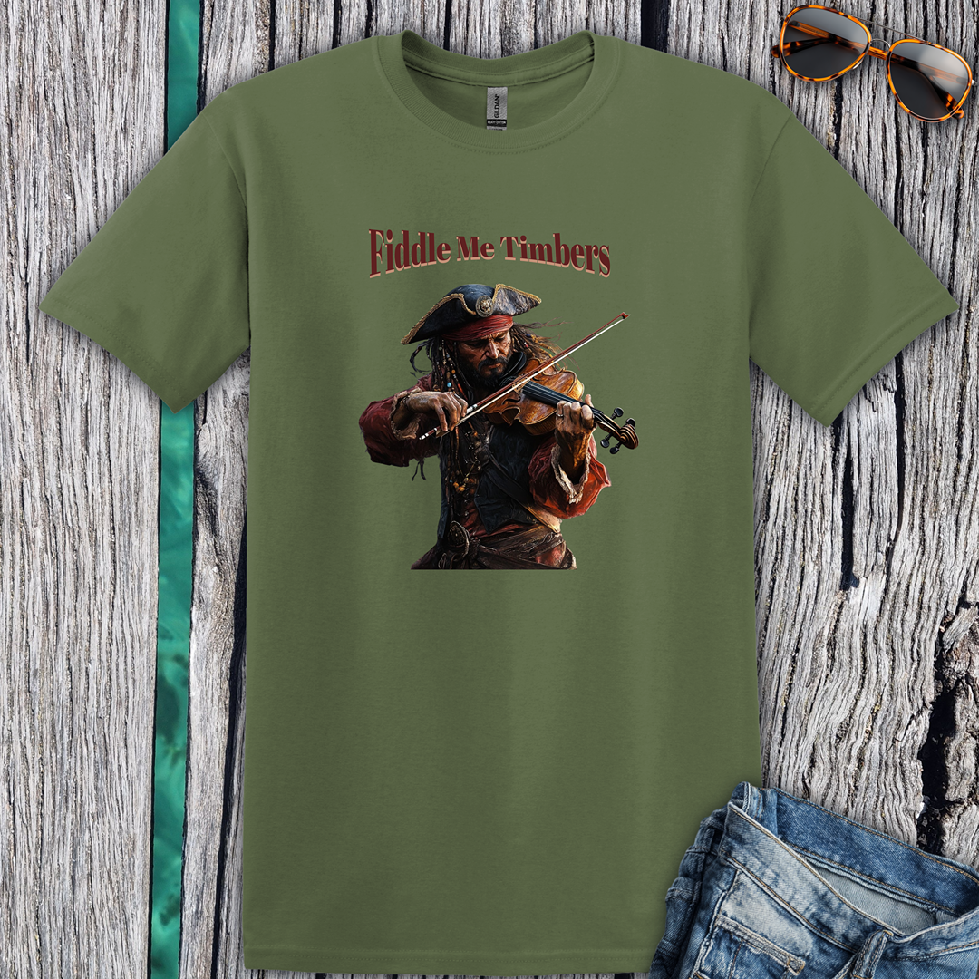 Pirate Fiddle Me Timbers T-Shirt